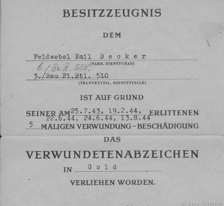 Urkunden und Besitzzeugnisse