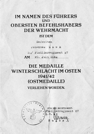 Urkunden und Besitzzeugnisse Lach, Johannes