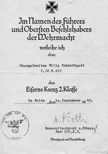 Urkunden und Besitzzeugnisse Schmidtpott, Wilhelm