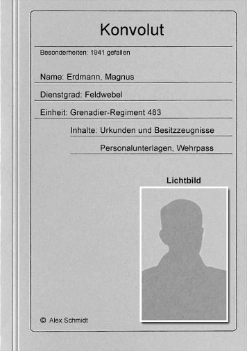 Erdmann, Magnus Konvolut
