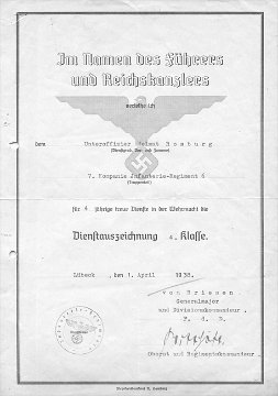 Verleihungsurkunde HE 3