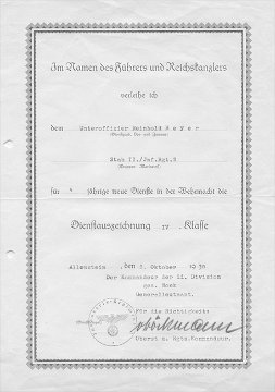 Verleihungsurkunde HE 4