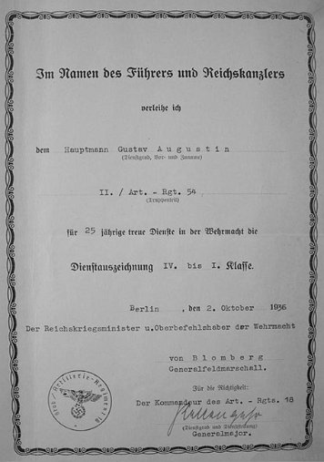 Dienstauszeichnung 1. Klasse Heer