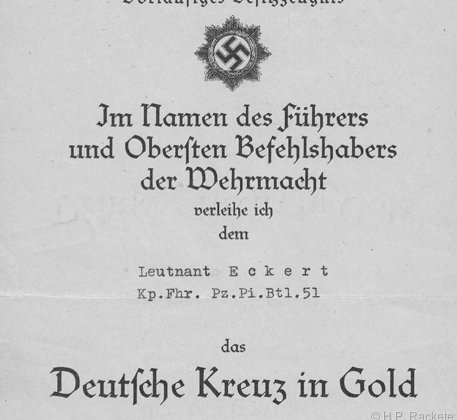 Deutsches Kreuz in Gold