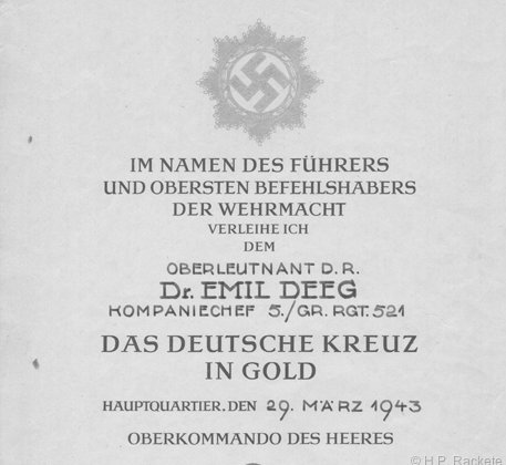 Verleihungsurkunden