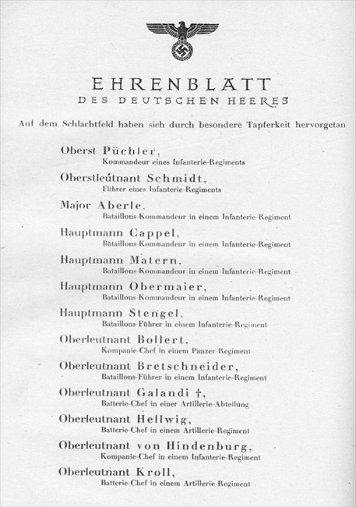 16. Februar 1942 Ehrenblatt des Deutschen Heeres