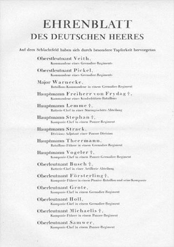 8. Februar 1943 Ehrenblatt des Deutschen Heeres