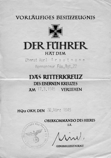 Ritterkreuz des Eisernen Kreuzes Heer