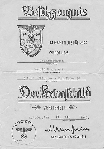 Ärmelschild Krim Heer
