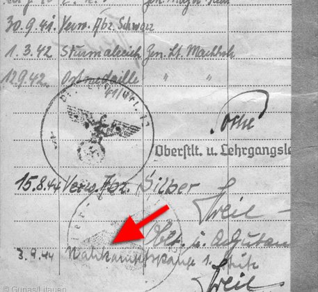 Soldbuch-Einträge