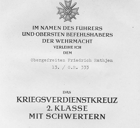 Kriegsverdienstkreuz und seine Klassen