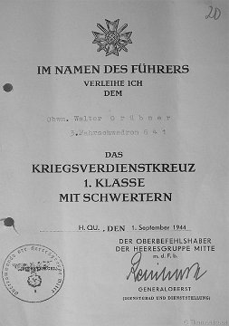 Verleihungsurkunde HE 1