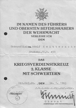 Verleihungsurkunde HE 1