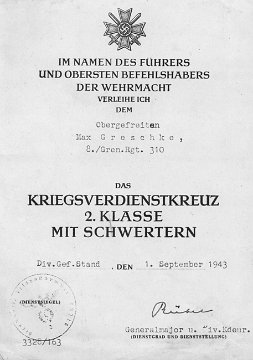 Verleihungsurkunde HE 10