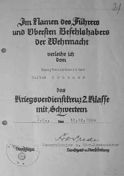 Verleihungsurkunde HE 4