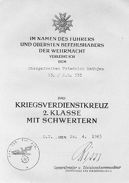 Verleihungsurkunde HE 7