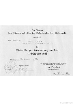 Verleihungsurkunde HE 3