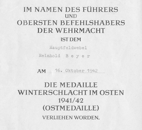 Medaille Winterschlacht im Osten 1941-42
