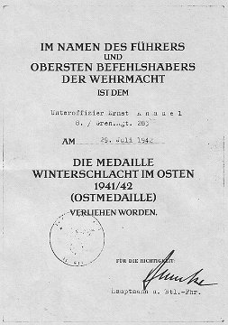 Verleihungsurkunde HE 3
