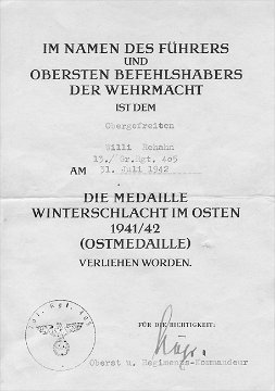 Verleihungsurkunde HE 6