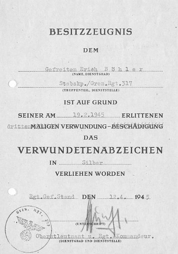 Verwundeten-Abzeichen 1939 in Silber Heer