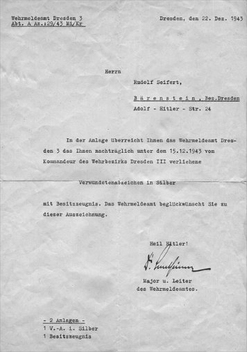 Sonstiges Verwundeten-Abzeichen 1939 in Silber