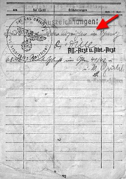 Soldbuch-Eintrag HE 1
