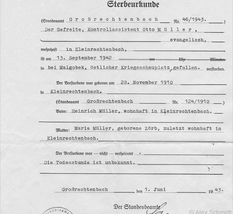 Sterbeurkunden