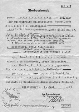 Sterbeurkunde HE 5