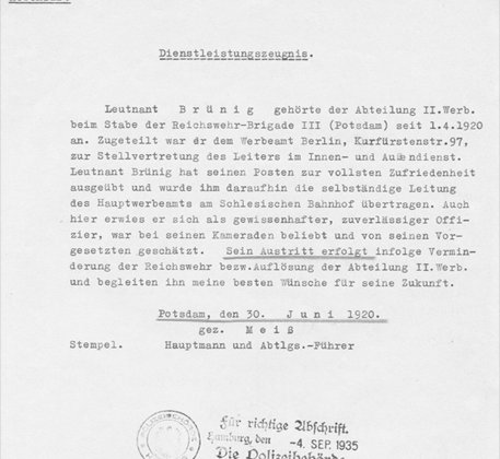 Dienstleistungszeugnisse