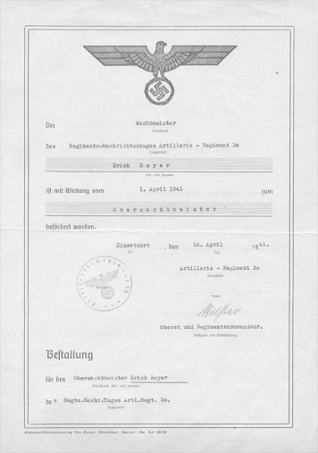 Personalunterlagen Heer